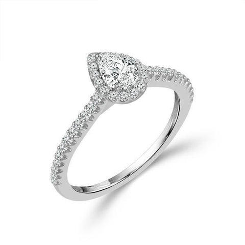 14 Karat Halo Engagement Ring