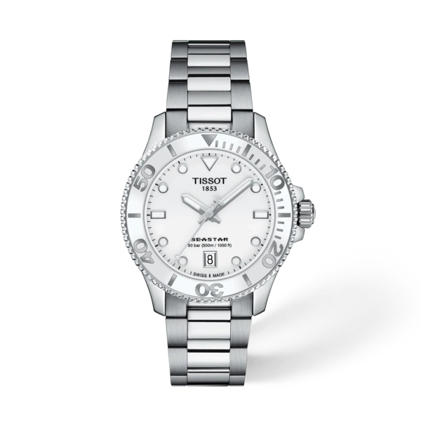 Tissot 
Seastar Quartz White Dial Men's Watch