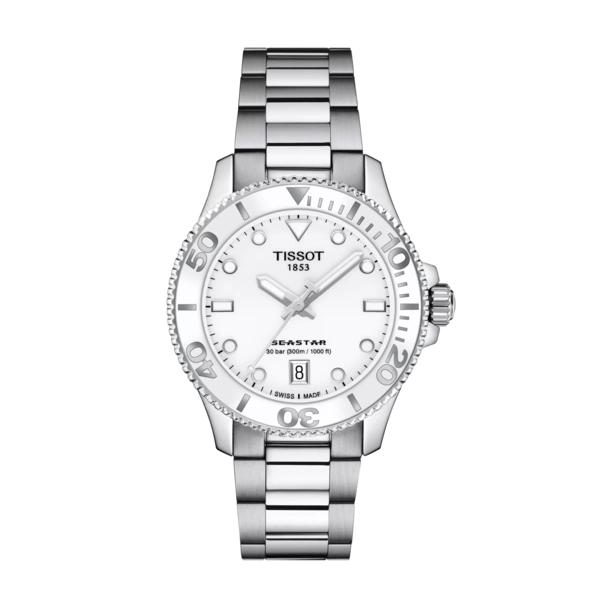 Tissot 
Seastar Quartz White Dial Men's Watch