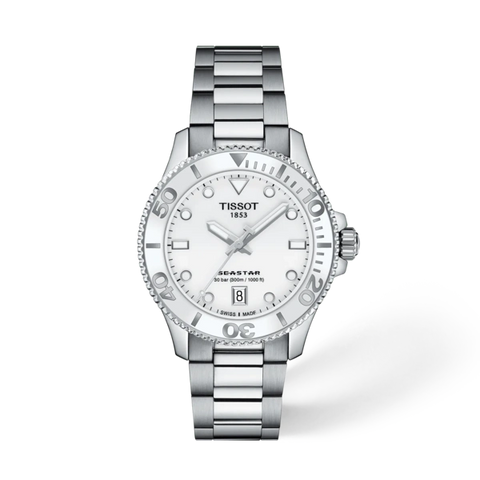 Tissot 
Seastar Quartz White Dial Men's Watch