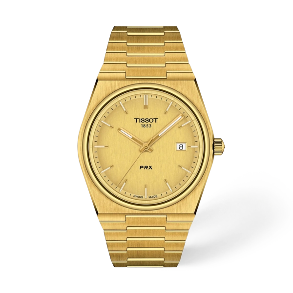 Tissot watches
TISSOT PRX 39.5MM Quartz S-Steel Gold Dial Men's Watch