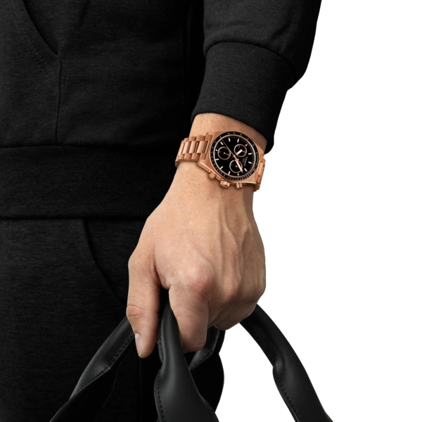 Tissot
PRS 516 Chronograph Black Dial Rose Gold PVD Coated Stainless Steel Men's Watch