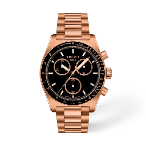 Tissot
PRS 516 Chronograph Black Dial Rose Gold PVD Coated Stainless Steel Men's Watch