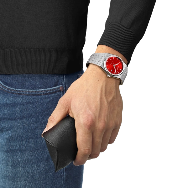 Tissot 
PRX Quartz Red Dial Men's Watch