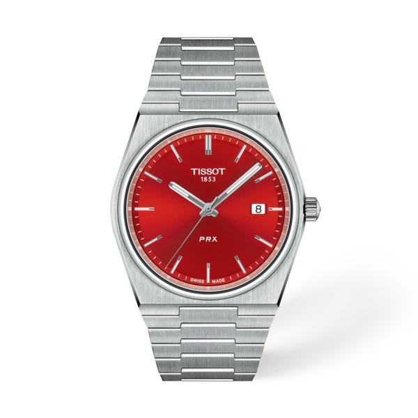 Tissot 
PRX Quartz Red Dial Men's Watch