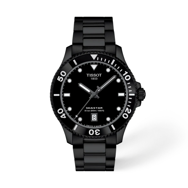 Tissot 
Seastar 1000 Quartz Black Dial Men's Watch