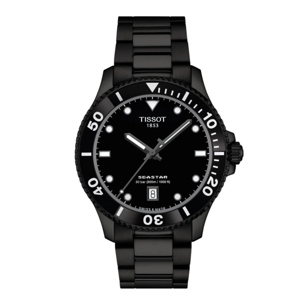 Tissot 
Seastar 1000 Quartz Black Dial Men's Watch