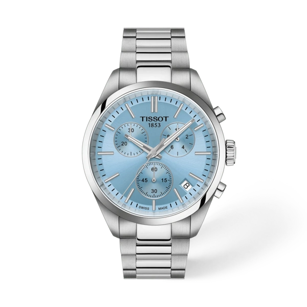 Tissot 
PR 100 Chronograph Quartz Ice Blue Dial Men's Watch