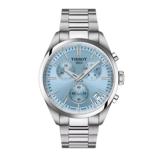 Tissot 
PR 100 Chronograph Quartz Ice Blue Dial Men's Watch