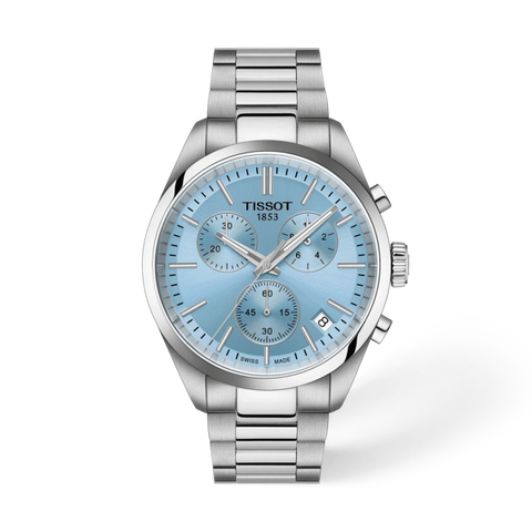 Tissot 
PR 100 Chronograph Quartz Ice Blue Dial Men's Watch