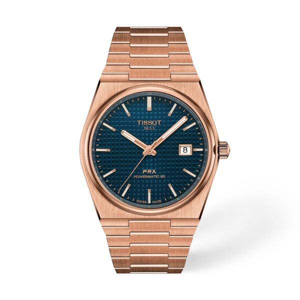 Tissot
PRX Powermatic 80 Automatic Blue Dial Rose Gold PVD Steel Men's Watch