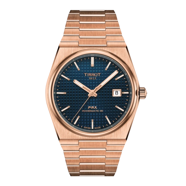 Tissot
PRX Powermatic 80 Automatic Blue Dial Rose Gold PVD Steel Men's Watch