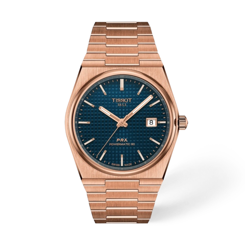 Tissot
PRX Powermatic 80 Automatic Blue Dial Rose Gold PVD Steel Men's Watch