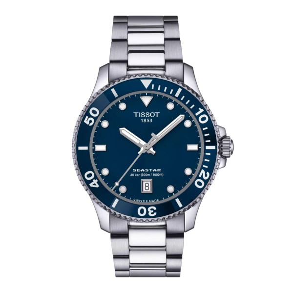 Tissot 
Seastar Quartz Blue Dial Men's Watch