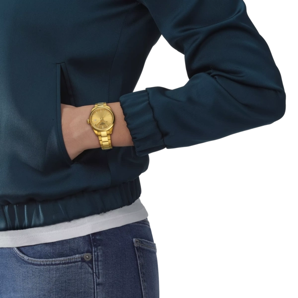 Tissot 
PR 100 Quartz Champagne Dial Ladies Watch