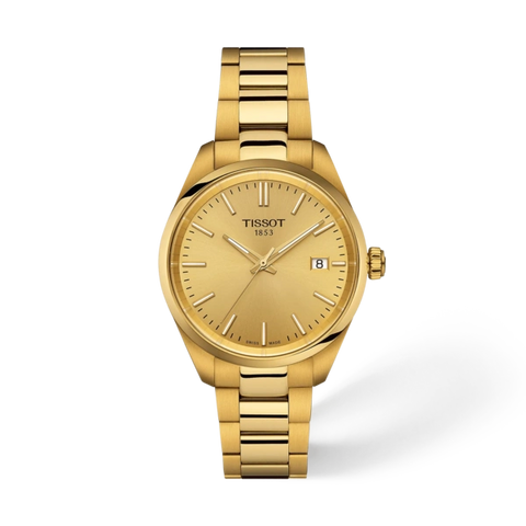 Tissot 
PR 100 Quartz Champagne Dial Ladies Watch