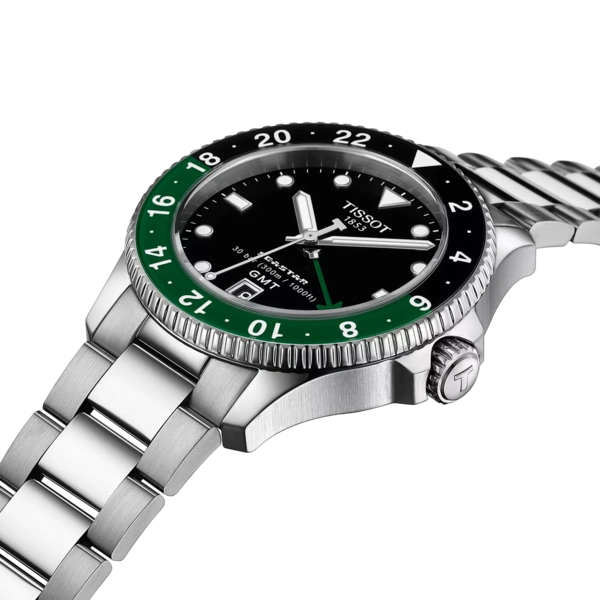 Tissot 
Seastar 1000 Quartz GMT Black Dial Sorite Bezel Men's Watch
