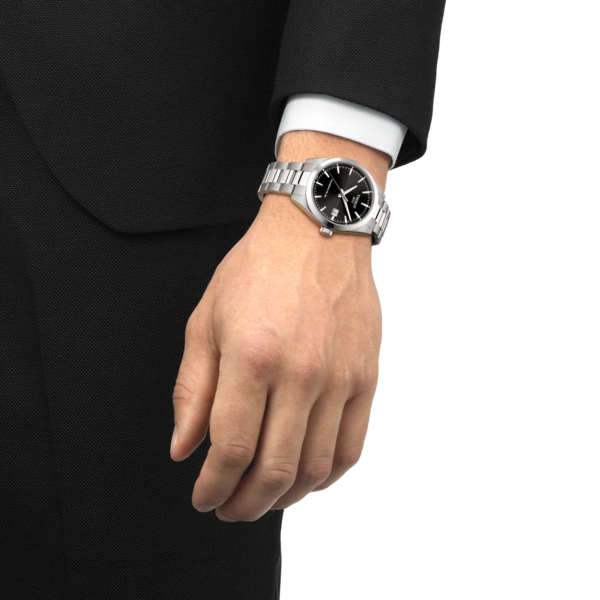 TISSOT GENTELEMAN 38MM WATCH S STEEL WITH BLACK DIAL