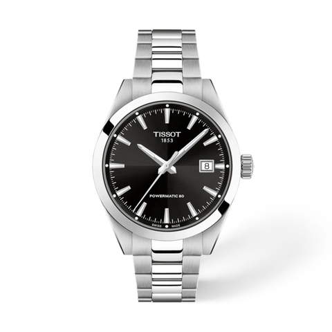 TISSOT GENTELEMAN 38MM WATCH S STEEL WITH BLACK DIAL