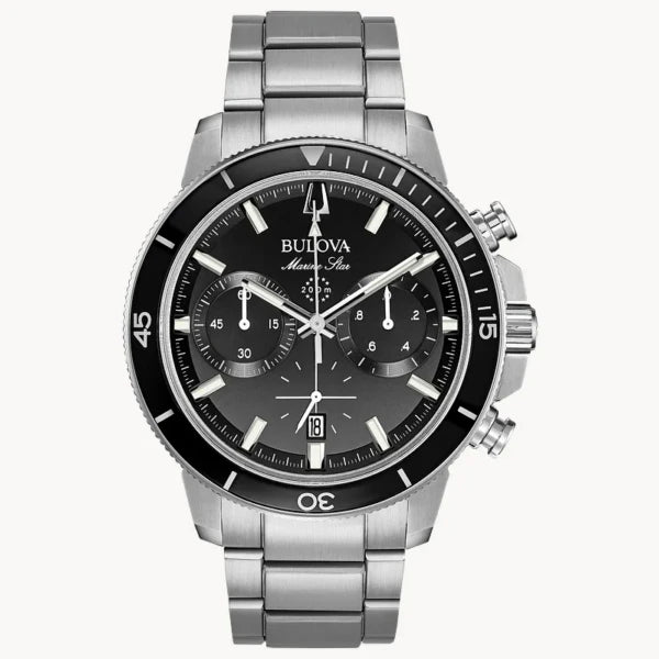 BULOVA MEN'S MARINE STAR STAINLESS CHRONO BRACELET WATCH