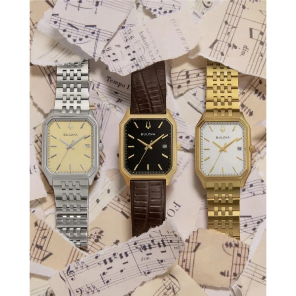 BULOVA TONY BENNETT WE ARE ALL HERE WATCH GOLD TONE