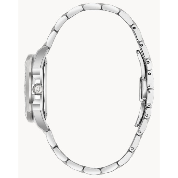 BULOVA LADIES MARINE STAR SERIES L S. STEEL WATCH