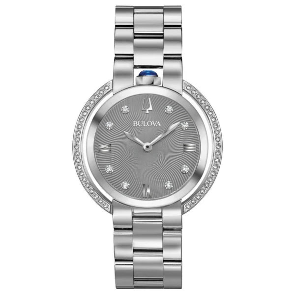 LADIES' BULOVA RUBAIYAT DIAMOND STAINLESS STEEL WATCH