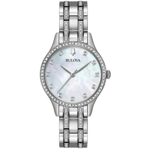 Bulova Women's Crystal Watch & Pendant Set