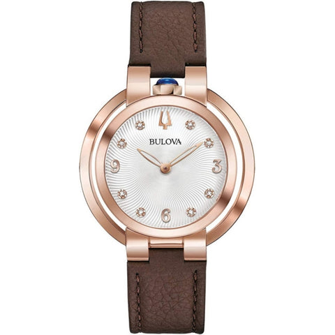 BULOVA LADIES ROSE GOLD PLATED BRACELET WATCH