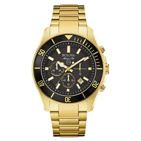 BULOVA MEN'S BLACK DIAL WATCH
