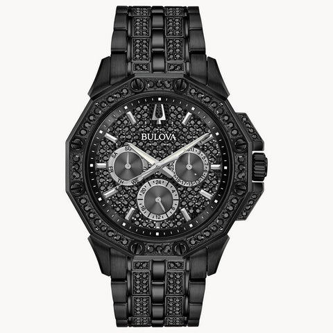 Men's Bulova Octava Crystal Accent Black Watch