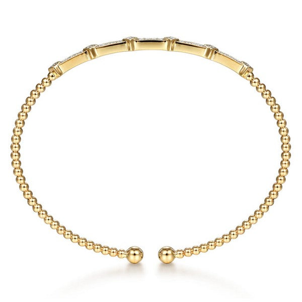 14k Yellow gold 0.19ct diamond bangle