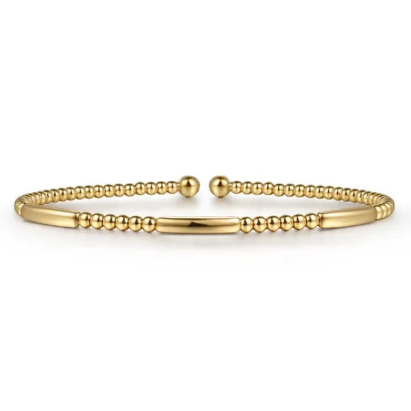 Yellow 14 Karat Bujukan Open Bangle Bracelet