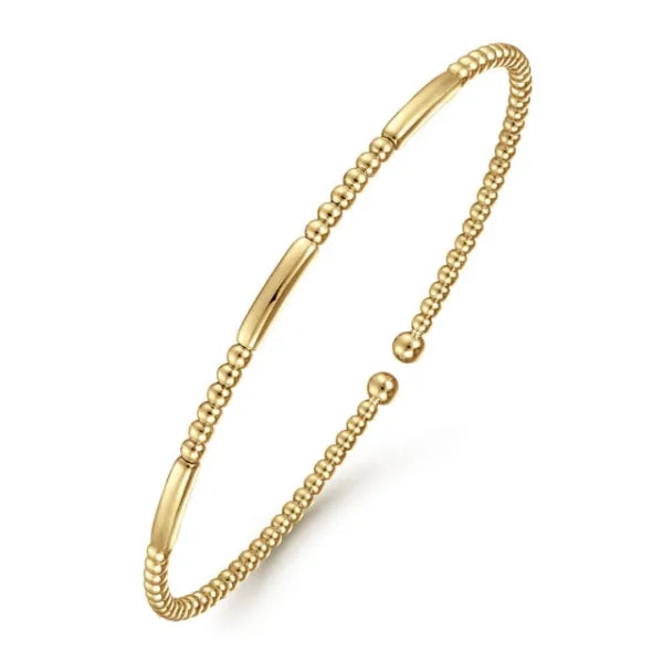 Yellow 14 Karat Bujukan Open Bangle Bracelet
