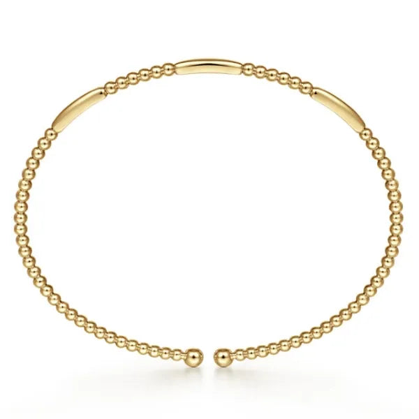 Yellow 14 Karat Bujukan Open Bangle Bracelet