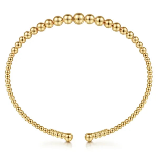 14K Yellow Gold Bujukan Open Bangle
