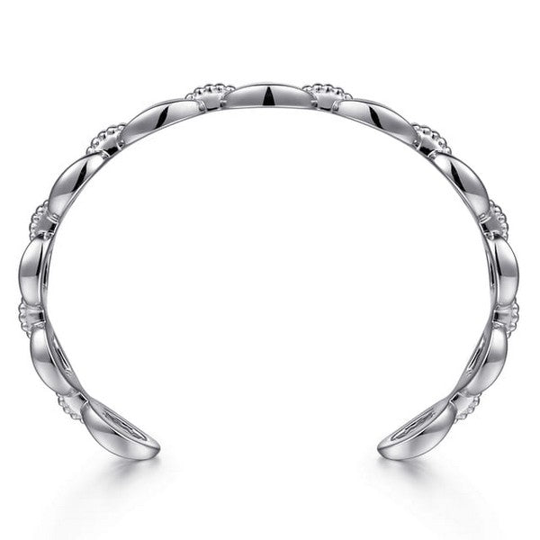 Sterling Silver Oval Link Cuff Bangle Serial #S2301373