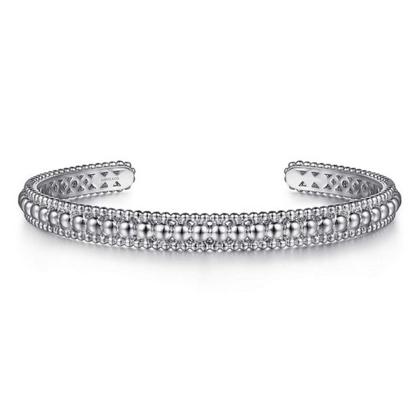 Sterling Silver Bujukan Beaded Open Bangle Serial #S2301751