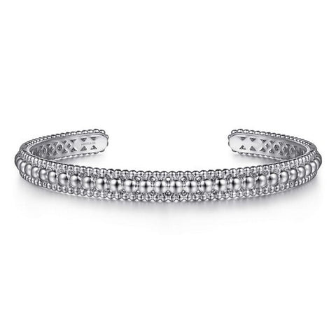 Sterling Silver Bujukan Beaded Open Bangle Serial #S2301751