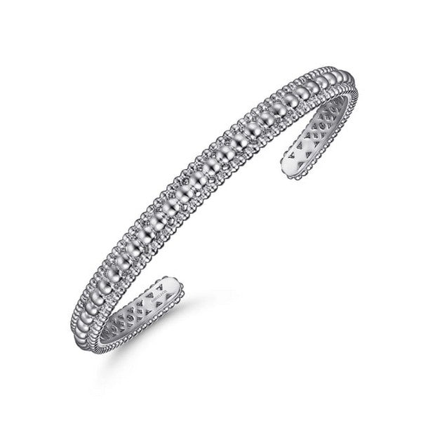 Sterling Silver Bujukan Beaded Open Bangle Serial #S2301751
