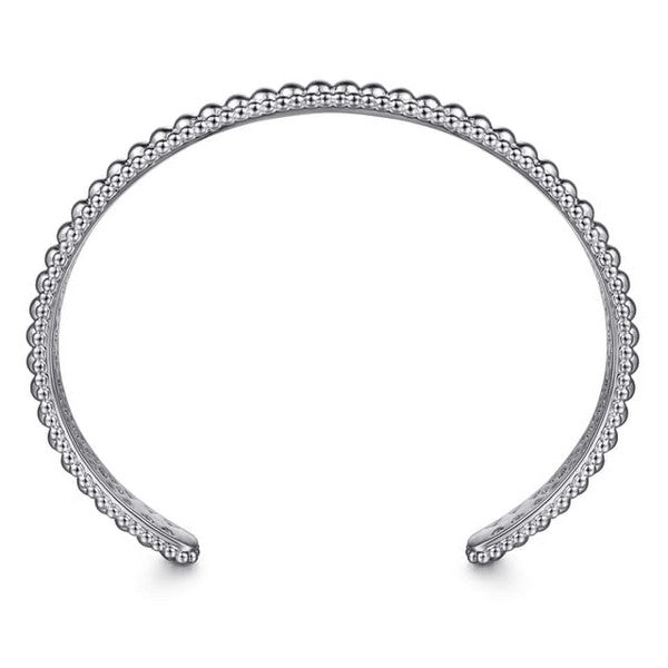 Sterling Silver Bujukan Beaded Open Bangle Serial #S2301751