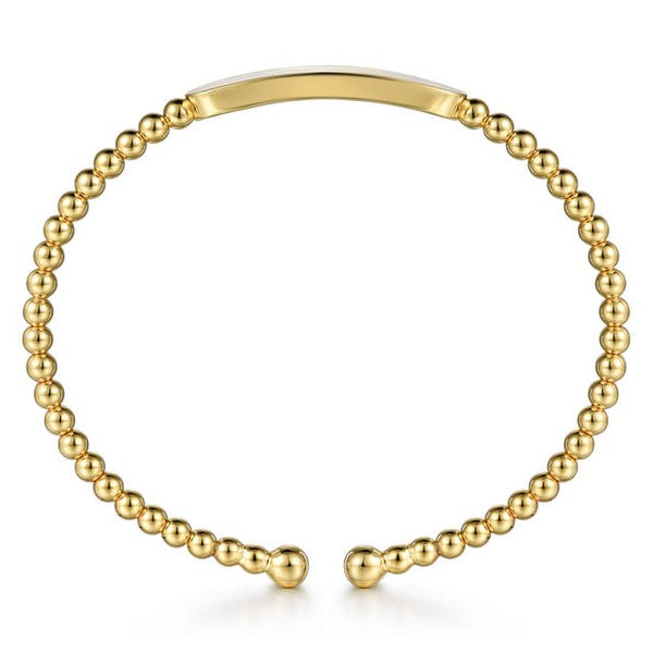14K Yellow Gold Bujukan Personalized Bangle