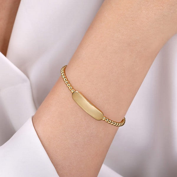 14K Yellow Gold Bujukan Personalized Bangle