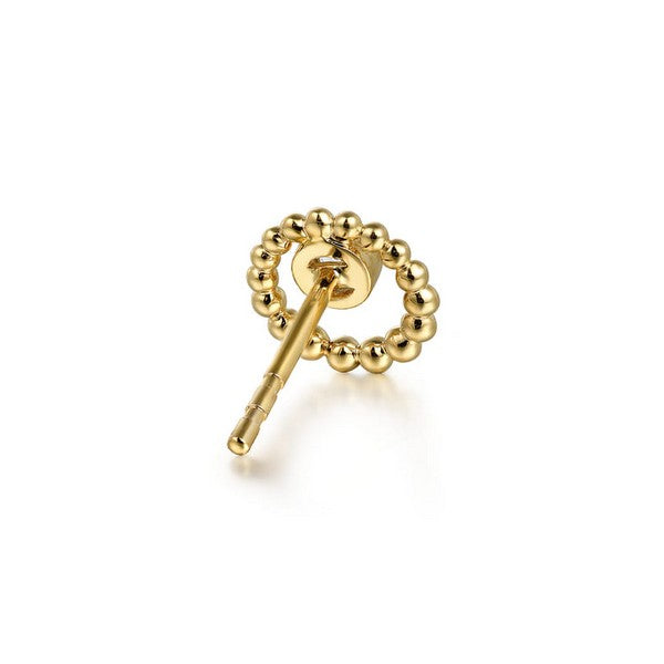 14K Yellow Gold Bujukan and White 0.15ct Sapphire Stud Earrings