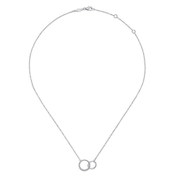 925 Sterling Silver Bujukan Double Circle Necklace