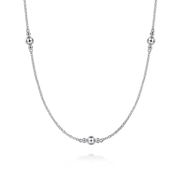 Lady's White Silver Bujukan Collection Necklace