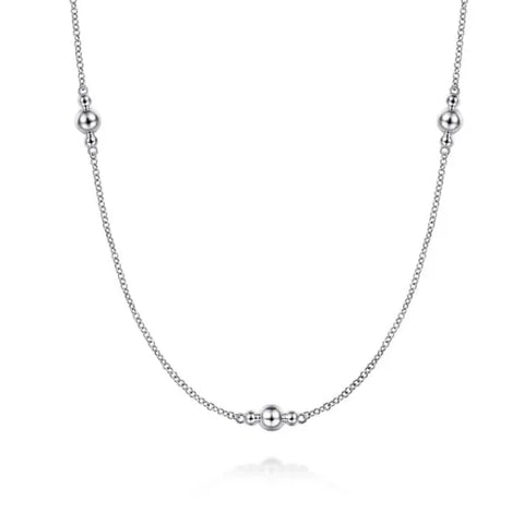 Lady's White Silver Bujukan Collection Necklace