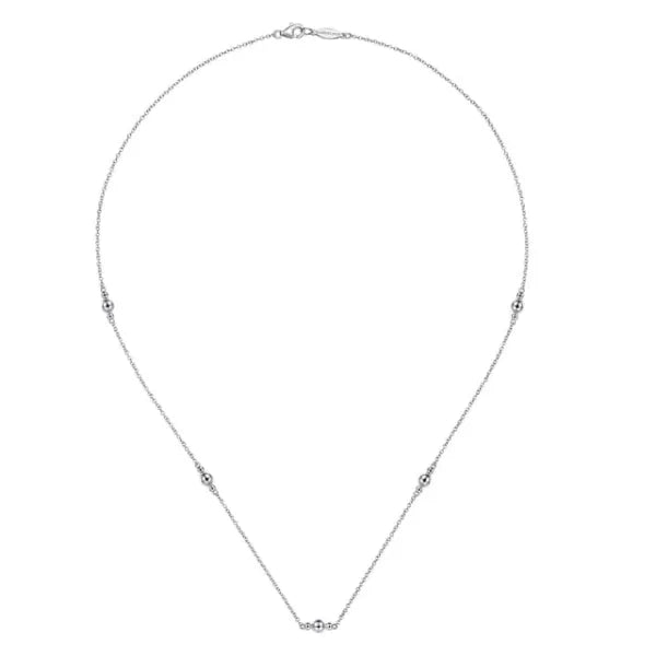Lady's White Silver Bujukan Collection Necklace