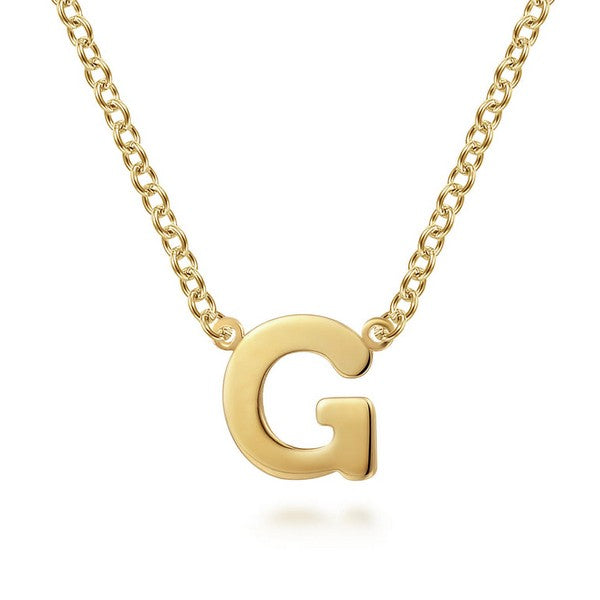 14K Yellow Gold G Initial Necklace Serial #S2216893
Size 17.5