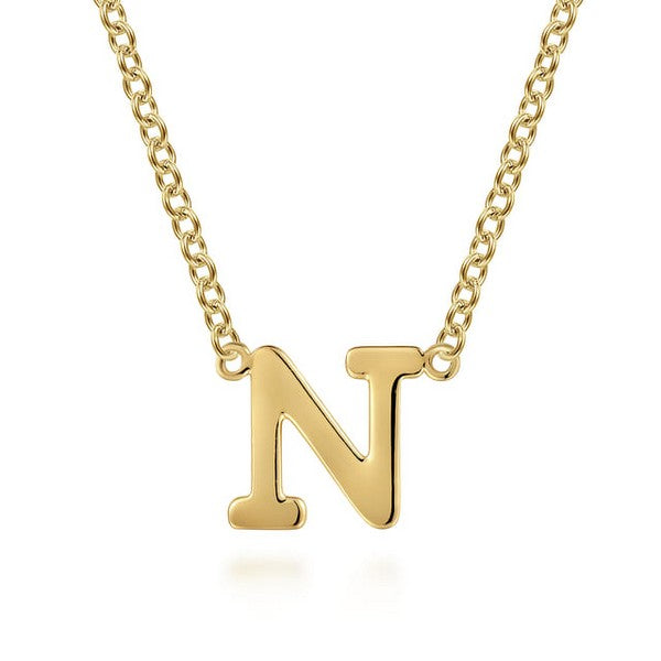 14K Yellow Gold N Initial Necklace Serial #S2216894
Size 17.5